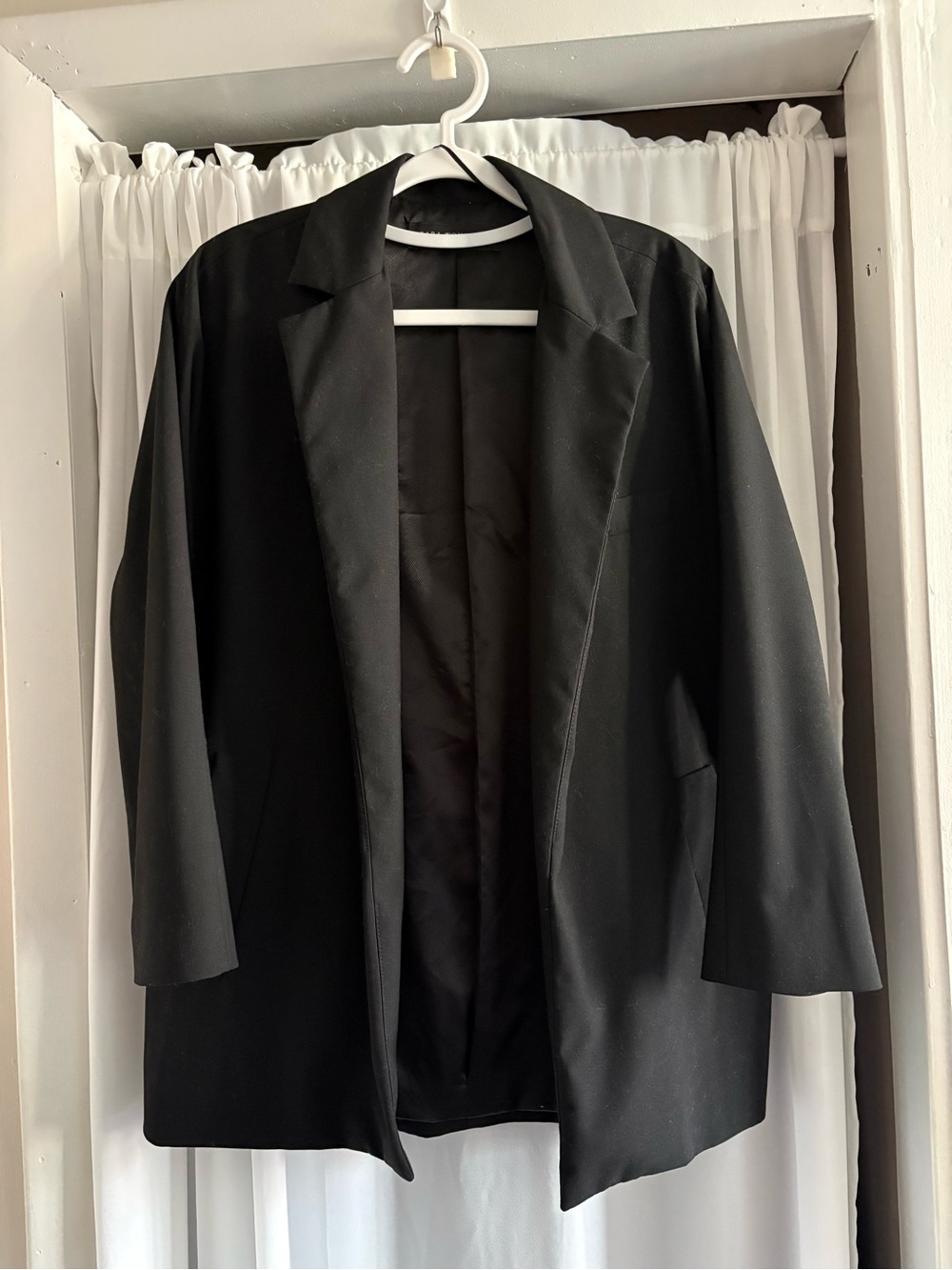 Zara Black Open-Front Women's Blazer Jacket
